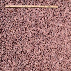red crushed stone gravel